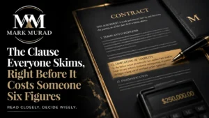 The Clause Everyone Skims, Right Before It Costs Someone Six Figures