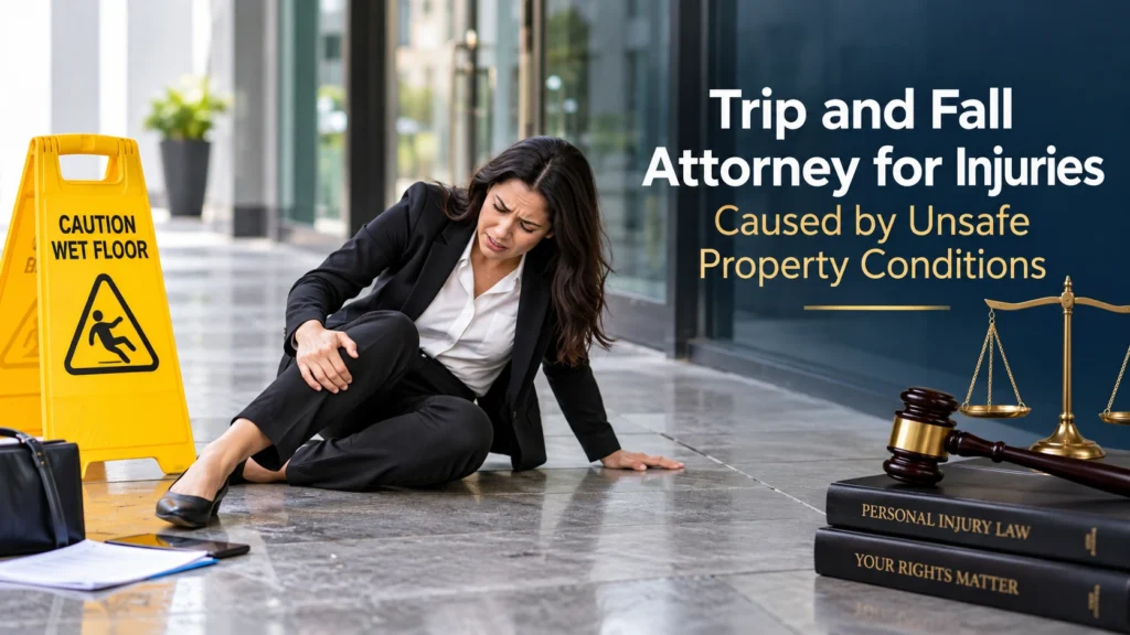 Trip and Fall Attorney for Injuries Caused by Unsafe Property Conditions